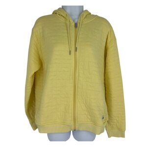 The North Face Peak Womens Yellow Quilted Full-Zip Hoodie Size 1X